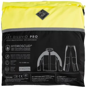 Tucano Urbano - Diluvio Rex Pro - set jakna i hlače - crno/fluo. žuto